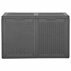 YOUTHUP Boîte De Rangement De Jardin 180 L Noir PP Rotin - Noir -Rangement de jardin Soldes 55266281 3