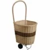 JARDIBRICODECO Chariot à Buches En Osier Blanc -Rangement de jardin Soldes 55334748 1