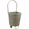 JARDIBRICODECO Chariot à Bûches En Osier Gris 1 JARDIBRICODECO Chariot à Bûches En Osier Gris -Rangement de jardin Soldes 55334754 1