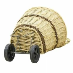 JARDIBRICODECO Chariot à Bûches En Osier -Rangement de jardin Soldes 55334759 3