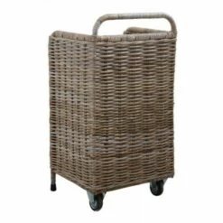 JARDIBRICODECO Chariot à Bûches En Poelet Gris -Rangement de jardin Soldes 55334816 3