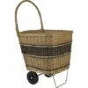 JARDIBRICODECO Chariot à Bûches En Osier -Rangement de jardin Soldes 55334820 1