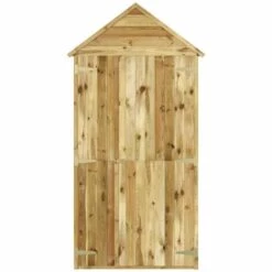 VidaXL Abri à Outils Avec Porte 107x107x220 Cm Bois De Pin Imprégné - Brun 9 VidaXL Abri à Outils Avec Porte 107x107x220 Cm Bois De Pin Imprégné - Brun -Rangement de jardin Soldes 55628804 3