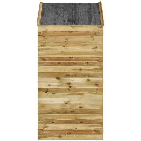 VidaXL Abri à Outils Avec Porte 107x107x220 Cm Bois De Pin Imprégné - Brun 6 VidaXL Abri à Outils Avec Porte 107x107x220 Cm Bois De Pin Imprégné - Brun – Image 4