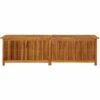 INLIFE Boîte De Rangement De Jardin 200x50x58 Cm Bois D'acacia Solide