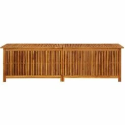 INLIFE Boîte De Rangement De Jardin 200x50x58 Cm Bois D'acacia Solide