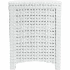 INLIFE Boîte De Rangement De Jardin 39x39x46 Cm Rotin PP Blanc -Rangement de jardin Soldes 55641621 5