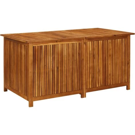 INLIFE Boîte De Rangement De Jardin 150x80x75 Cm Bois D'acacia Solide 3 INLIFE Boîte De Rangement De Jardin 150x80x75 Cm Bois D'acacia Solide – Image 2