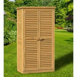 VENTE-UNIQUE.COM Armoire De Jardin En Bois NARVA - Naturel Clair