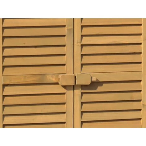 VENTE-UNIQUE.COM Armoire De Jardin En Bois NARVA - Naturel Clair 5 VENTE-UNIQUE.COM Armoire De Jardin En Bois NARVA - Naturel Clair – Image 3