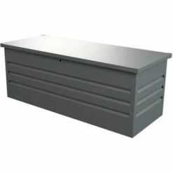 VENTE-UNIQUE.COM Coffre De Rangement De Jardin En Acier Galvanisé Gris Volume 582L TOMASO - Gris 11 VENTE-UNIQUE.COM Coffre De Rangement De Jardin En Acier Galvanisé Gris Volume 582L TOMASO - Gris -Rangement de jardin Soldes 55882199 5