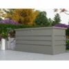 VENTE-UNIQUE.COM Coffre De Rangement De Jardin En Acier Galvanisé Gris Volume 400L TOMASO - Gris -Rangement de jardin Soldes 55882200 1