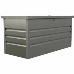 VENTE-UNIQUE.COM Coffre De Rangement De Jardin En Acier Galvanisé Gris Volume 400L TOMASO - Gris -Rangement de jardin Soldes 55882200 5