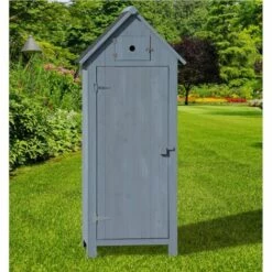 VENTE-UNIQUE.COM Armoire De Jardin En Bois SINDI - Gris - Gris