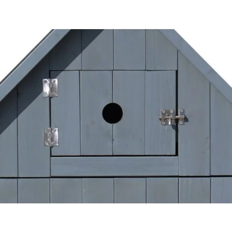 VENTE-UNIQUE.COM Armoire De Jardin En Bois SINDI - Gris - Gris 6 VENTE-UNIQUE.COM Armoire De Jardin En Bois SINDI - Gris - Gris – Image 4