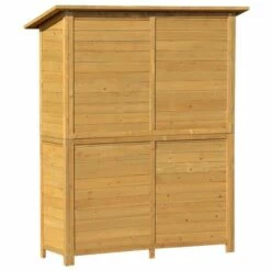 VENTE-UNIQUE.COM Armoire De Jardin En Bois KEILA - Naturel Clair -Rangement de jardin Soldes 55885026 3