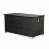 ALICE'S GARDEN Coffre De Jardin En Résine Tressée - Cassapanca Chocolat - 790L. Vérins. Roulettes. Poignée Et Housse Intérieure écrue. Rangement Coussins 162x82cm - Marron -Rangement de jardin Soldes 5604757 1