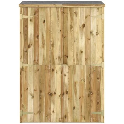 VidaXL Abri à Outils De Jardin 123x50x171 Cm Bois De Pin Imprégné - Brun 5 VidaXL Abri à Outils De Jardin 123x50x171 Cm Bois De Pin Imprégné - Brun – Image 3