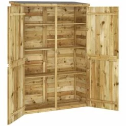 VidaXL Abri à Outils De Jardin 123x50x171 Cm Bois De Pin Imprégné - Brun 10 VidaXL Abri à Outils De Jardin 123x50x171 Cm Bois De Pin Imprégné - Brun -Rangement de jardin Soldes 56138443 4