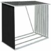 INLIFE Abri De Stockage à Bois Acier Galvanisé 163x83x154cm Anthracite