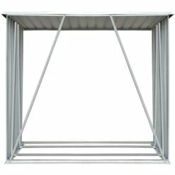 INLIFE Abri De Stockage à Bois Acier Galvanisé 163x83x154cm Anthracite -Rangement de jardin Soldes 56254287 3