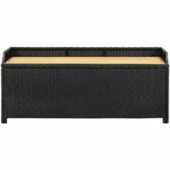 INLIFE Banc De Rangement De Jardin 120 Cm Résine Tressée Noir -Rangement de jardin Soldes 56254404 3