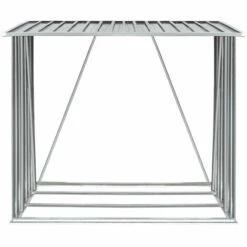 INLIFE Abri De Stockage De Bois Acier Galvanisé 163x83x154 Cm Gris -Rangement de jardin Soldes 56254825 3