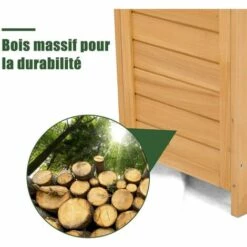 DREMADE DREAMADE Armoire De Jardin Remise Pour Outils En Bois De Sapin, Avec 5 Étagères, Une Porte Et Toit Double Pente Pour Jardin, Balcon Ou Terrasse 80 X 45 X 176 CM Jaune 9 DREMADE DREAMADE Armoire De Jardin Remise Pour Outils En Bois De Sapin, Avec 5 Étagères, Une Porte Et Toit Double Pente Pour Jardin, Balcon Ou Terrasse 80 X 45 X 176 CM Jaune -Rangement de jardin Soldes 56476742 3