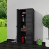 INLIFE Armoire De Rangement De Jardin Avec 3 étagères Noir 1 INLIFE Armoire De Rangement De Jardin Avec 3 étagères Noir -Rangement de jardin Soldes 56630205 1