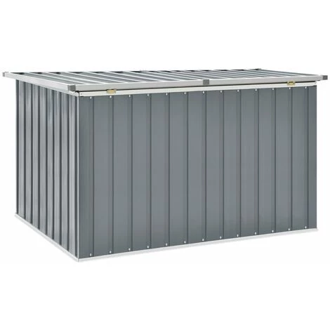 INLIFE Boîte De Rangement De Jardin Gris 149x99x93 Cm 5 INLIFE Boîte De Rangement De Jardin Gris 149x99x93 Cm – Image 3