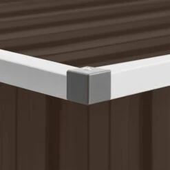 INLIFE Boîte De Rangement De Jardin Marron 149x99x93 Cm -Rangement de jardin Soldes 56630280 5