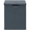 INLIFE Boîte De Rangement De Jardin 90 L Anthracite