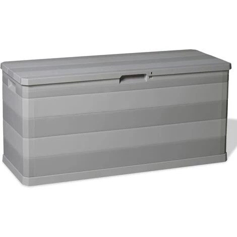 INLIFE Boîte De Rangement De Jardin Gris 117x45x56 Cm 4 INLIFE Boîte De Rangement De Jardin Gris 117x45x56 Cm – Image 2