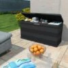 INLIFE Boîte De Rangement De Jardin Noir 117x45x56 Cm -Rangement de jardin Soldes 56630870 1