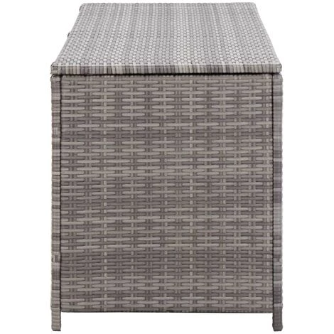 INLIFE Boîte De Rangement De Jardin Gris 150x50x60 Cm Résine Tressée 7 INLIFE Boîte De Rangement De Jardin Gris 150x50x60 Cm Résine Tressée – Image 5