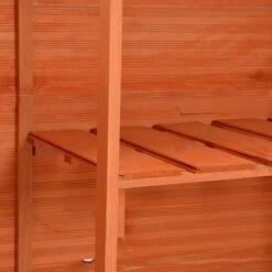 NOVA Heureux Pour Les Outils En Bois Avec 2 Portes Et 2 étagères 120x50x91 Cm Abri De Stockage De Jardin 120x50x91 Cm Bois -Rangement de jardin Soldes 57094186 3