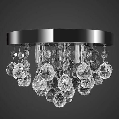NOVA Chandelier Avec Perles Rondes 3 Lampes De Support Différentes Couleurs Lustre Suspendu Design De Cristal Chrome Couleur : Transparent 3 NOVA Chandelier Avec Perles Rondes 3 Lampes De Support Différentes Couleurs Lustre Suspendu Design De Cristal Chrome Couleur : Transparent