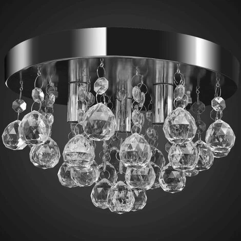 NOVA Chandelier Avec Perles Rondes 3 Lampes De Support Différentes Couleurs Lustre Suspendu Design De Cristal Chrome Couleur : Transparent 5 NOVA Chandelier Avec Perles Rondes 3 Lampes De Support Différentes Couleurs Lustre Suspendu Design De Cristal Chrome Couleur : Transparent – Image 3