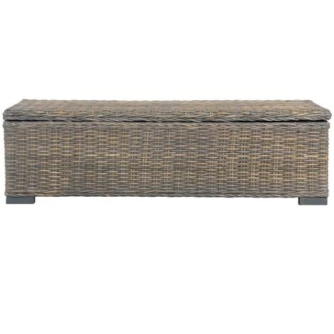 NOVA Boîte De Stockage En Rotin Kubu Et Banc En Bois Massif En Bois De Différentes Couleurs Boîte De Rangement 120 Cm Gris Rotin Naturel Kubu Et Manguier Couleur : GRIS 5 NOVA Boîte De Stockage En Rotin Kubu Et Banc En Bois Massif En Bois De Différentes Couleurs Boîte De Rangement 120 Cm Gris Rotin Naturel Kubu Et Manguier Couleur : GRIS – Image 3