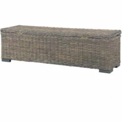NOVA Boîte De Stockage En Rotin Kubu Et Banc En Bois Massif En Bois De Différentes Couleurs Boîte De Rangement 120 Cm Gris Rotin Naturel Kubu Et Manguier Couleur : GRIS 11 NOVA Boîte De Stockage En Rotin Kubu Et Banc En Bois Massif En Bois De Différentes Couleurs Boîte De Rangement 120 Cm Gris Rotin Naturel Kubu Et Manguier Couleur : GRIS -Rangement de jardin Soldes 57222602 5