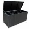 NOVA Trunk De Jardin Polyrattan Avec Une Doublure De Couleur Variée Pour Différentes Couleurs Boîte De Rangement De Jardin Noir 150x50x60 Cm Résine Tressée Couleur : NOIR -Rangement de jardin Soldes 57224901 1