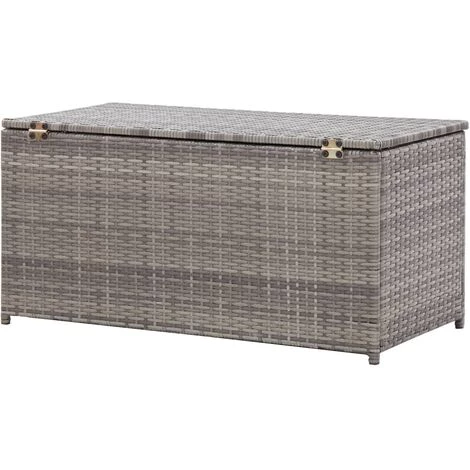 NOVA Polyrattan Garden Trunk 100x50x50 Cm Cassapanca Diverses Couleurs Boîte De Rangement De Jardin Résine Tressée 100x50x50 Cm Gris Couleur : GRIS 7 NOVA Polyrattan Garden Trunk 100x50x50 Cm Cassapanca Diverses Couleurs Boîte De Rangement De Jardin Résine Tressée 100x50x50 Cm Gris Couleur : GRIS – Image 5