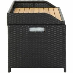 NOVA Banc De Jardin Avec Compartiment De Rangement à Polyrattan Diverses Couleurs Banc De Rangement De Jardin 120 Cm Résine Tressée Noir Couleur : NOIR 11 NOVA Banc De Jardin Avec Compartiment De Rangement à Polyrattan Diverses Couleurs Banc De Rangement De Jardin 120 Cm Résine Tressée Noir Couleur : NOIR -Rangement de jardin Soldes 57225370 5
