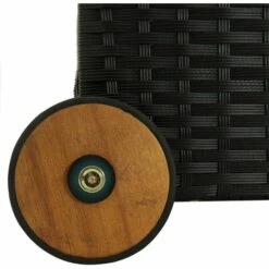 TALKEACH 120x65x61cm Bo?te De Rangement De Jardin Noir Résine Tressée -Rangement de jardin Soldes 57298209 5