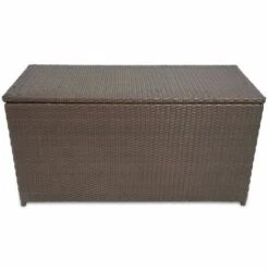 TALKEACH 120x50x60 Cm Bo?te De Rangement De Jardin Marron Résine Tressée -Rangement de jardin Soldes 57298210 3