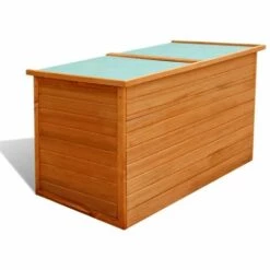 GROSMONDE 126x72x72 Cm Bo?te De Rangement De Jardin Bois