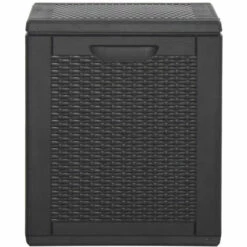 ASUPERMALL Boîte De Rangement De Jardin 90 L Noir PP Rotin -Rangement de jardin Soldes 57734282 4