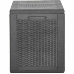 ASUPERMALL Boîte De Rangement De Jardin 180 L Noir PP Rotin -Rangement de jardin Soldes 57735931 4