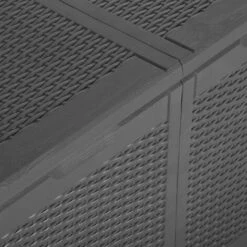 ASUPERMALL Boîte De Rangement De Jardin 180 L Noir PP Rotin -Rangement de jardin Soldes 57735931 5