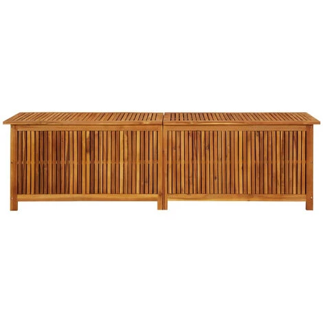 ASUPERMALL Boîte De Rangement De Jardin 200x50x58 Cm Bois D'acacia Solide 6 ASUPERMALL Boîte De Rangement De Jardin 200x50x58 Cm Bois D'acacia Solide – Image 4